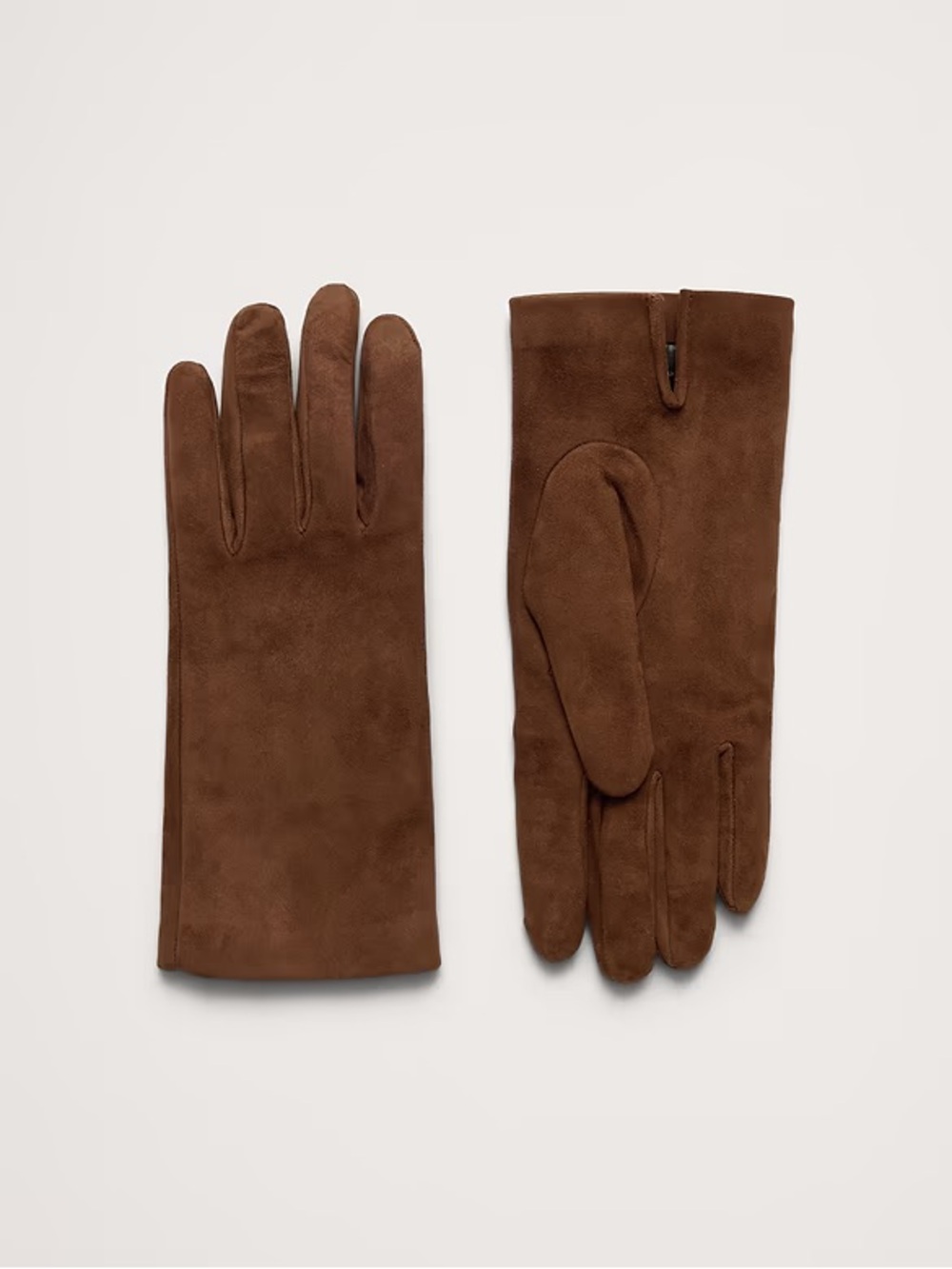 BANANA REPUBLIC ITALIAN SUEDE CASHMERE-LINED GLOVES (Medium)